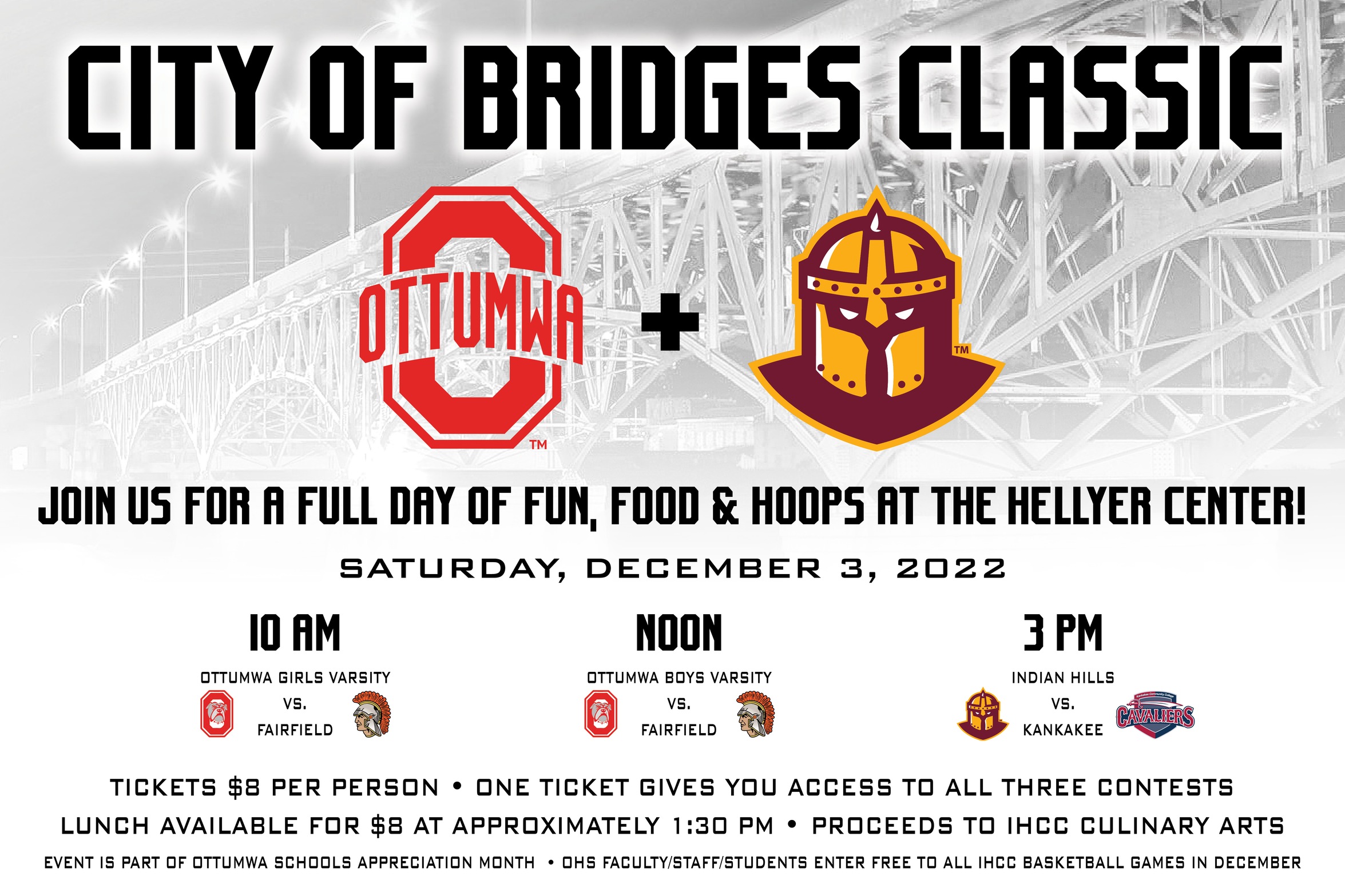INDIAN HILLS, OTTUMWA TEAM UP FOR CITY OF BRIDGES CLASSIC