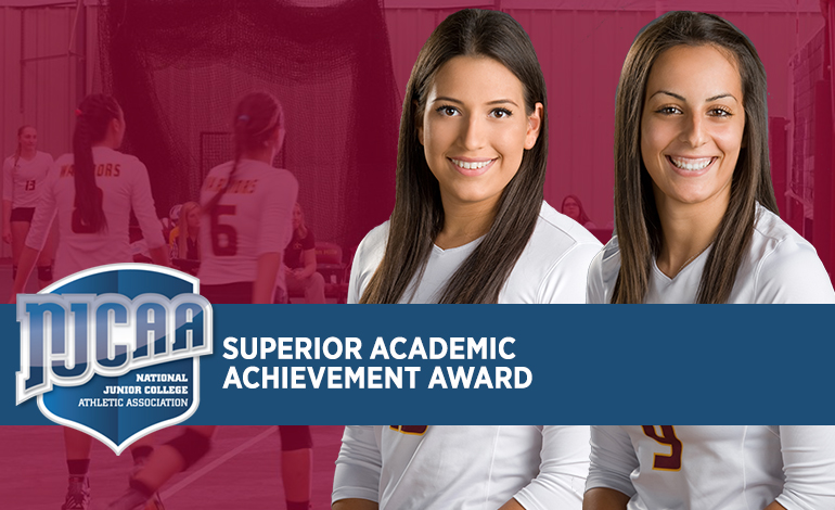 Two Volleyball Players Earn NJCAA Academic Honors