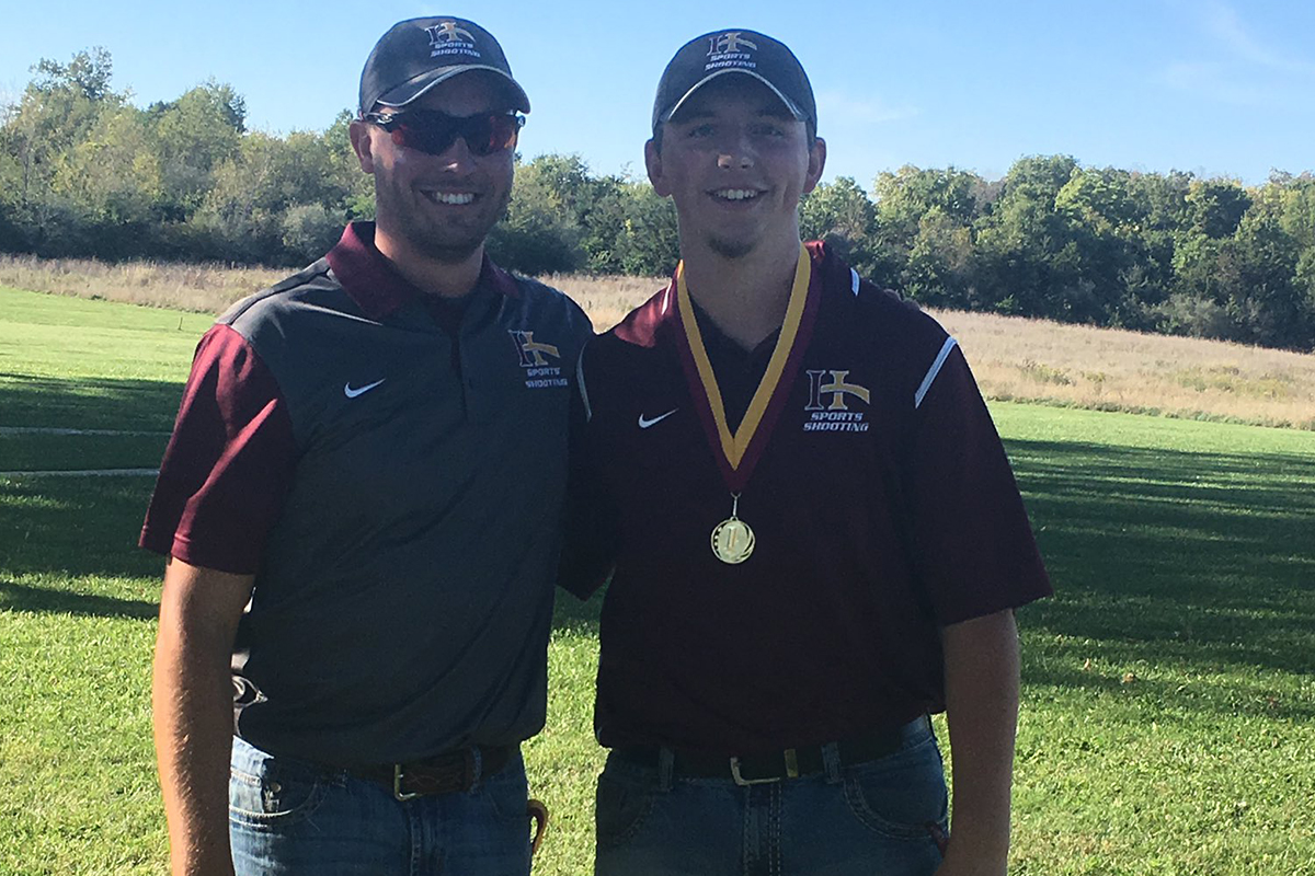 Coach Jake Stalzer and Tristan Schaefer