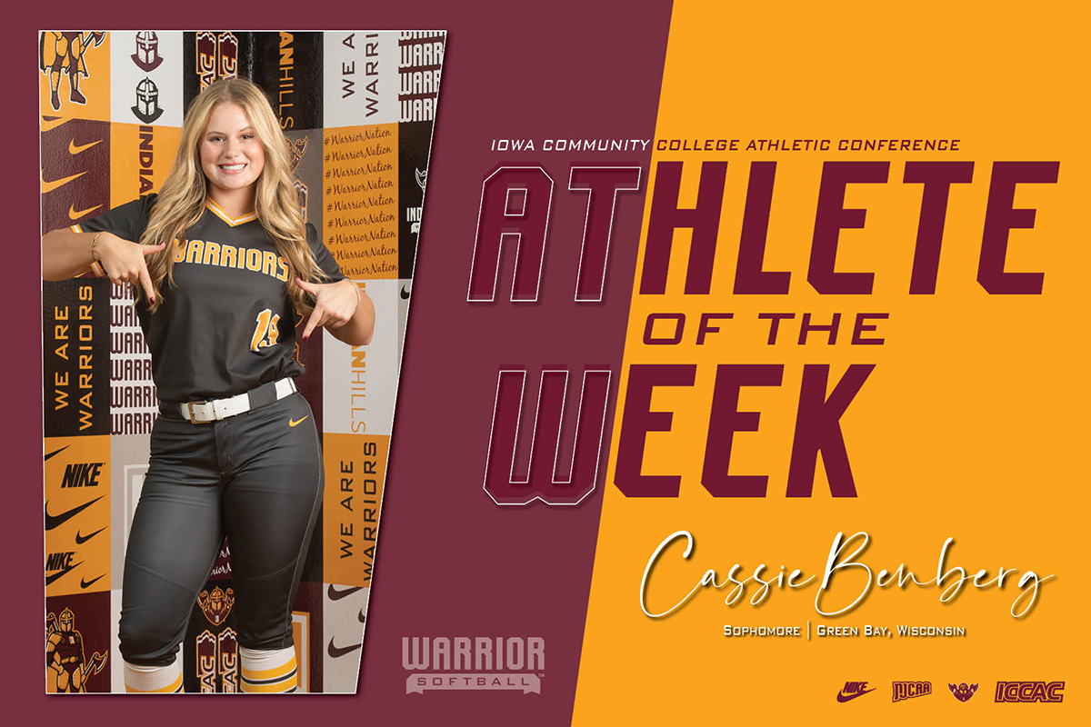 BENBERG NAMED ICCAC ATHLETE OF THE WEEK