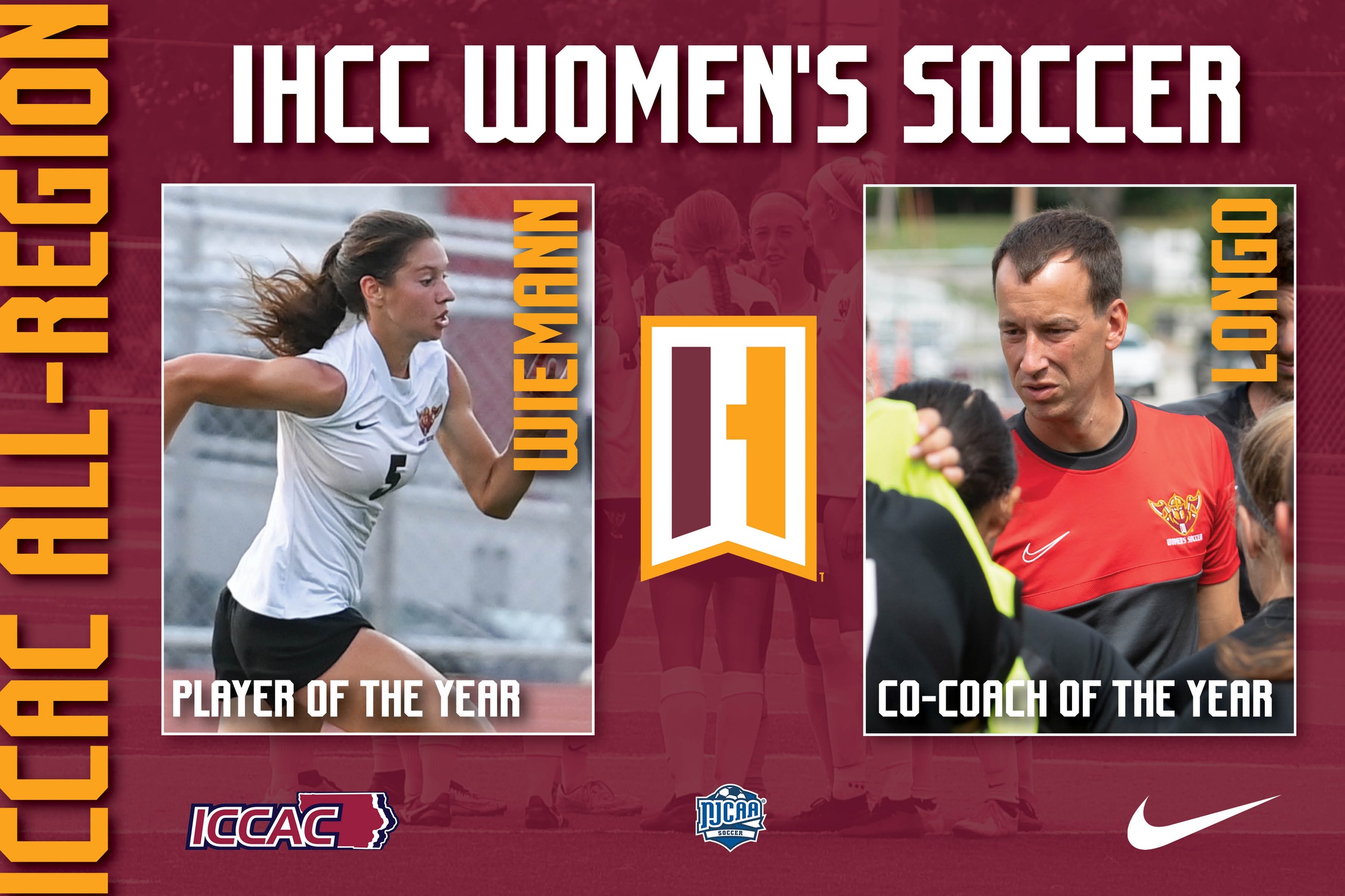 WIEMANN, LONGO EARN PRESTIGIOUS ICCAC HONORS