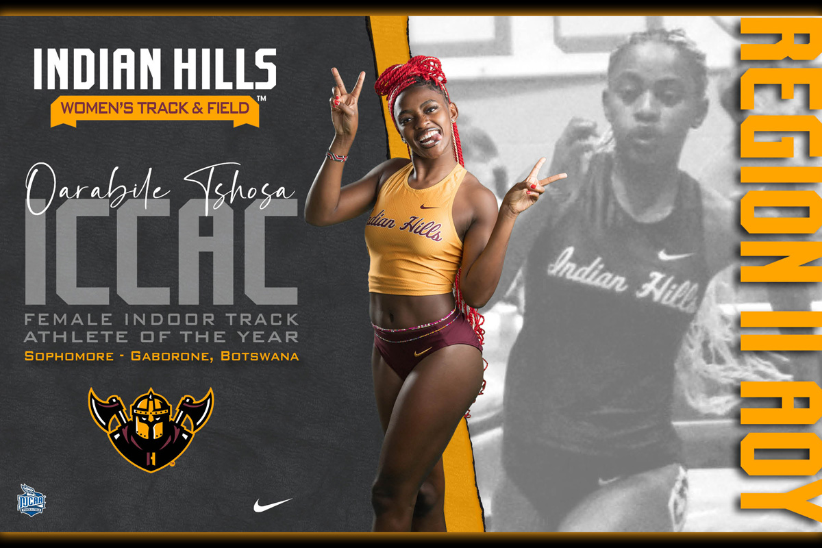 TSHOSA NAMED ICCAC TRACK ATHLETE OF THE YEAR