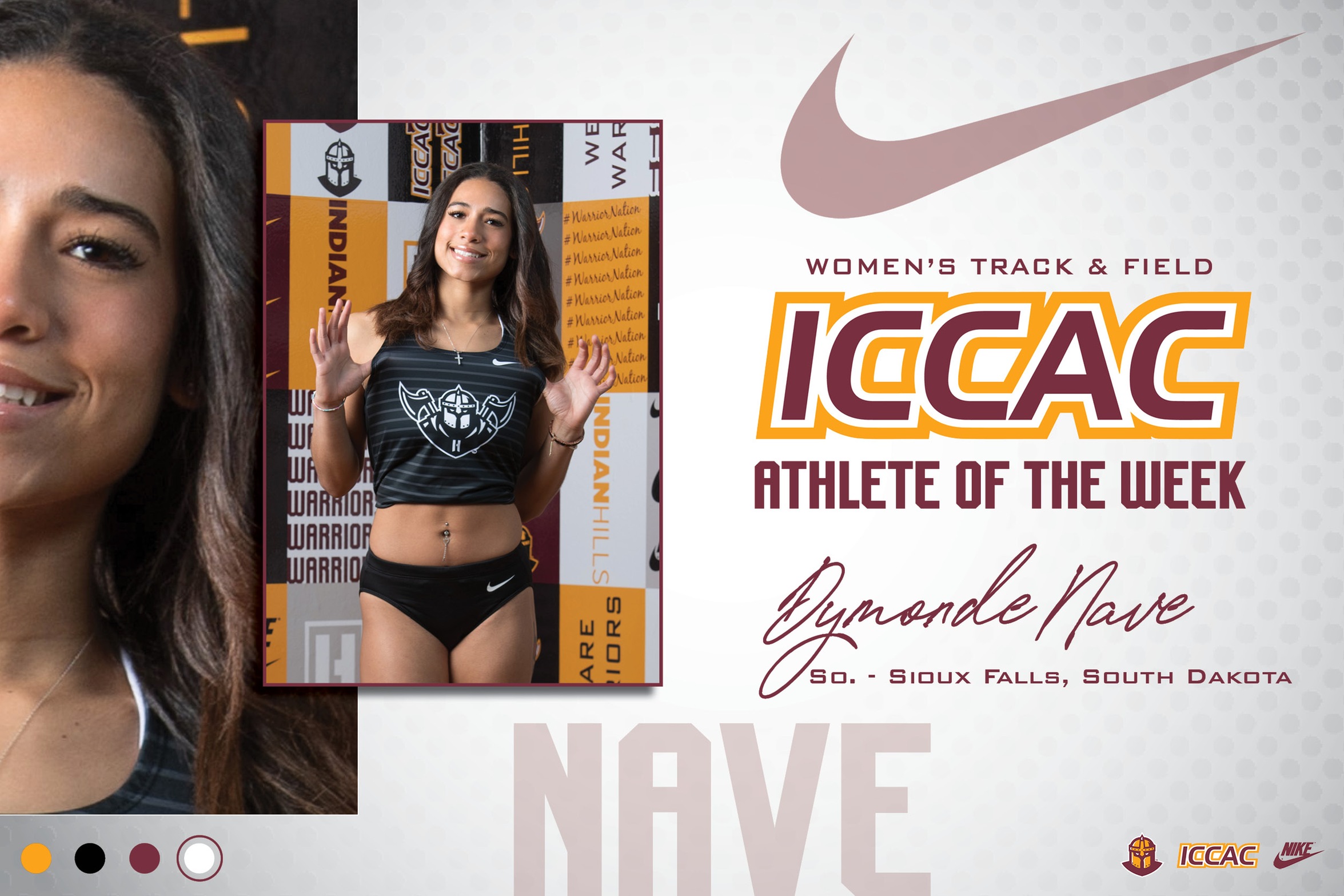 NAVE NAMED ICCAC TRACK ATHLETE OF THE WEEK